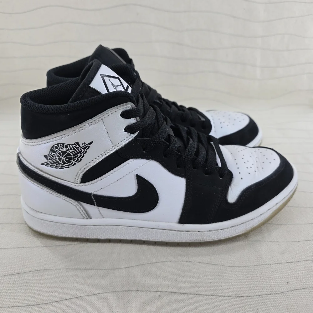 Nike Mens Air Jordan 1 Mid SE Diamond Shorts Pearl/Black Shoes DH6933-100 Size 7